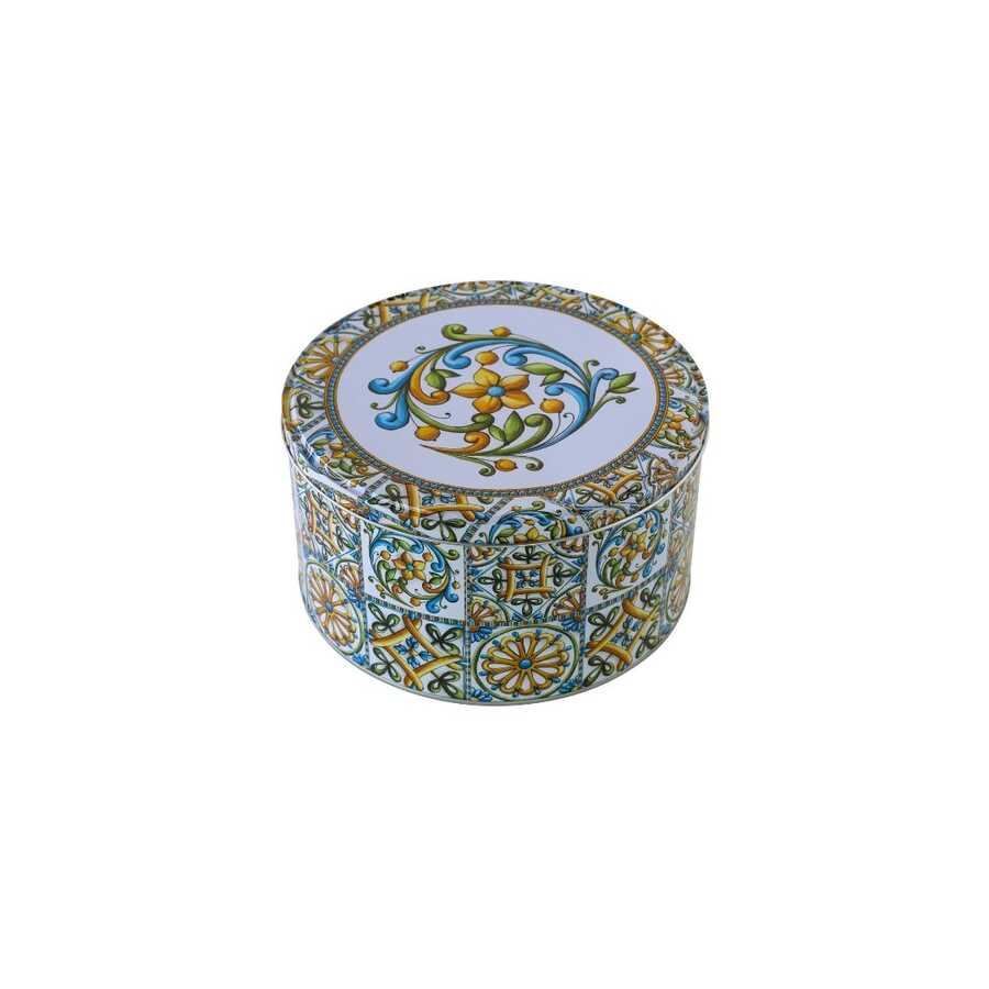 Metal Storage Box - Italian Blue Ceramic Pattern