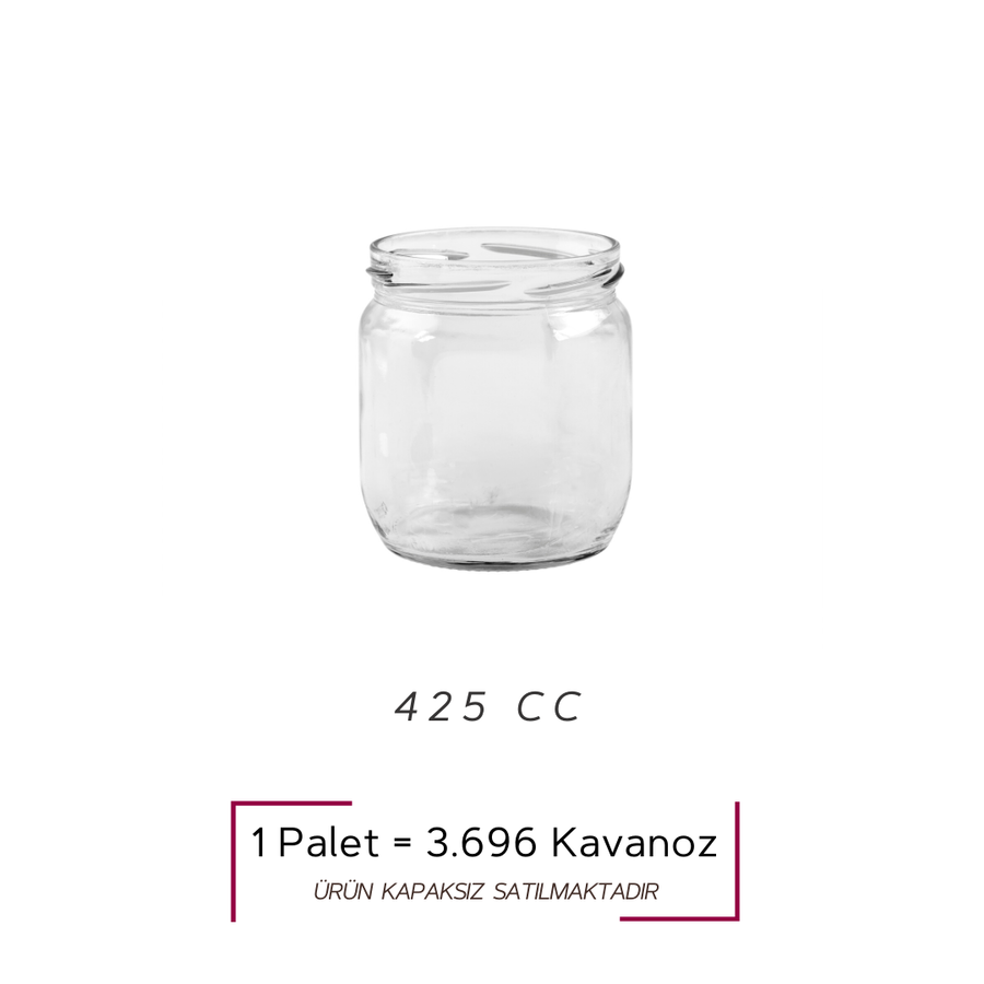 Sarkap 1 Pallet Glass Jar - 425ml Glass Jar